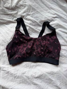 Target - Burgundy Leopard Print Sports Bra - All In Motion